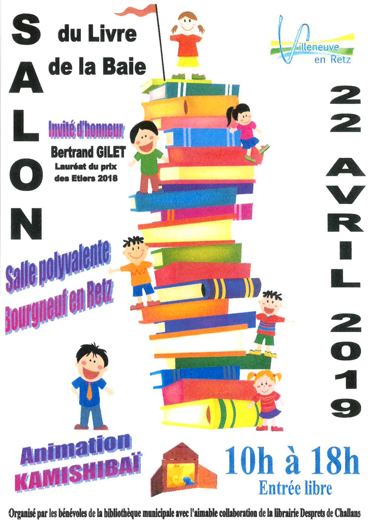 Salon du livre 22 avril 2019 Villeneuve en Retz